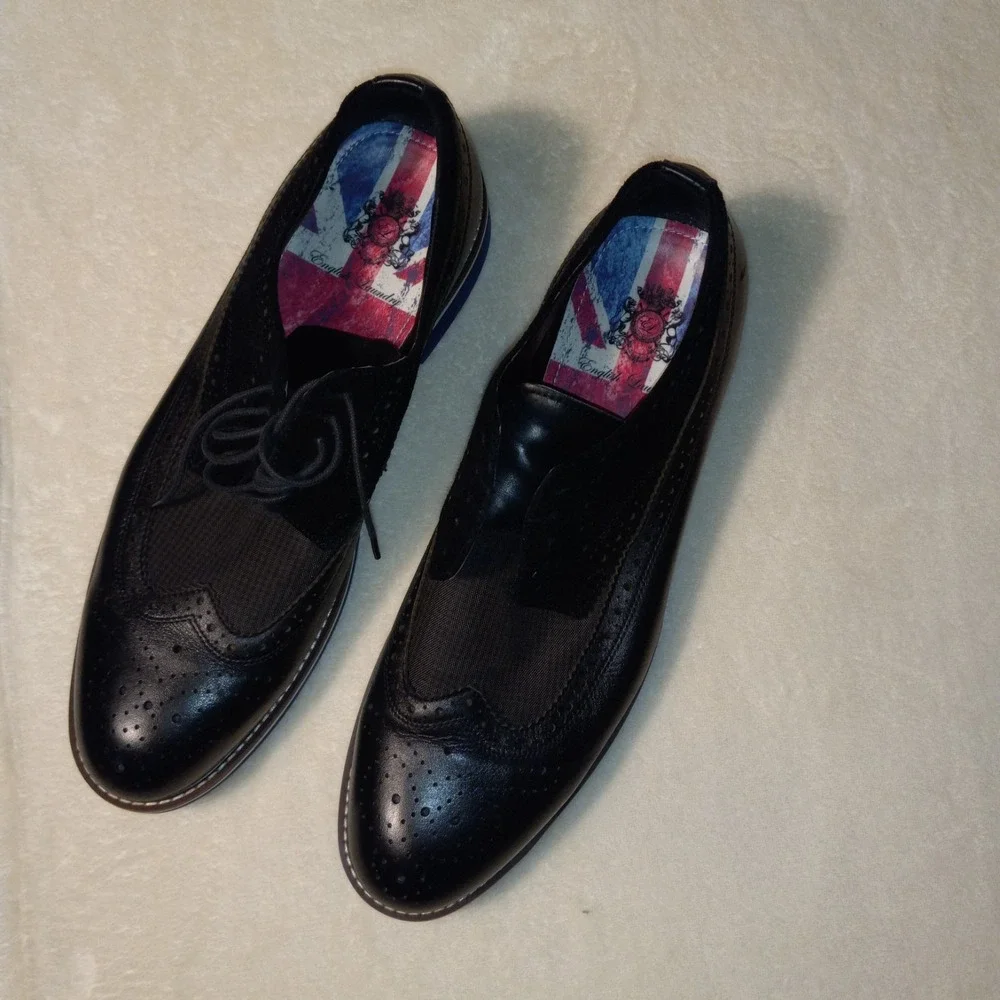 English Laundry Classic Wingtip Black Shoe Casual Dress Shoes ELC2007 Men 13